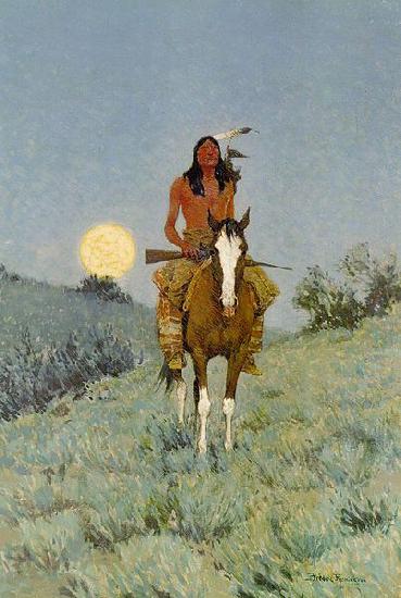 Frederic Remington The Outlier Spain oil painting art
